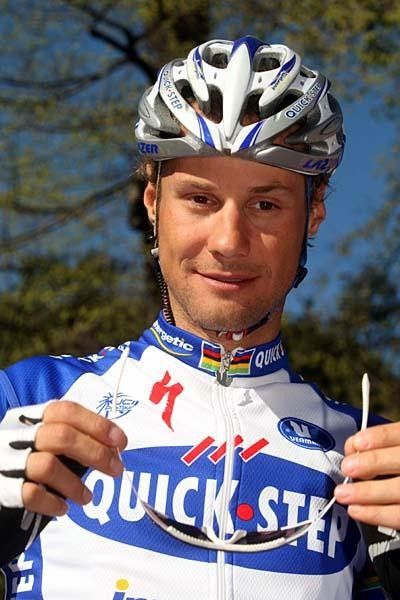 Tom Boonen (Quick Step) smiles but is not at his best yet.