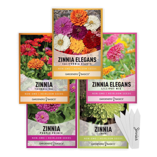 5 sachets of zinnia seeds