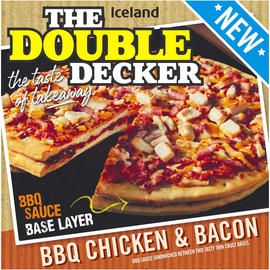 Iceland BBQ chicken and bacon double decker pizza