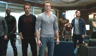 Avengers Endgame Tony Stark Steve Rogers Scott Lang Rocket Rhodey