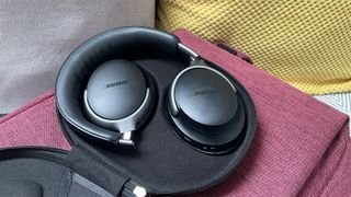 Bose QuietComfort Ultra Headphones in their carry case