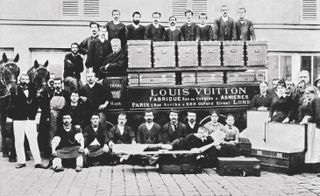Black and white picture of Louis Vuitton founders, image from Louis Vuitton Manufactures book