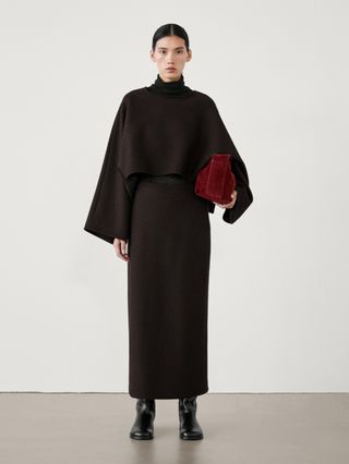 Massimo Dutti, Long Wool Blend Skirt