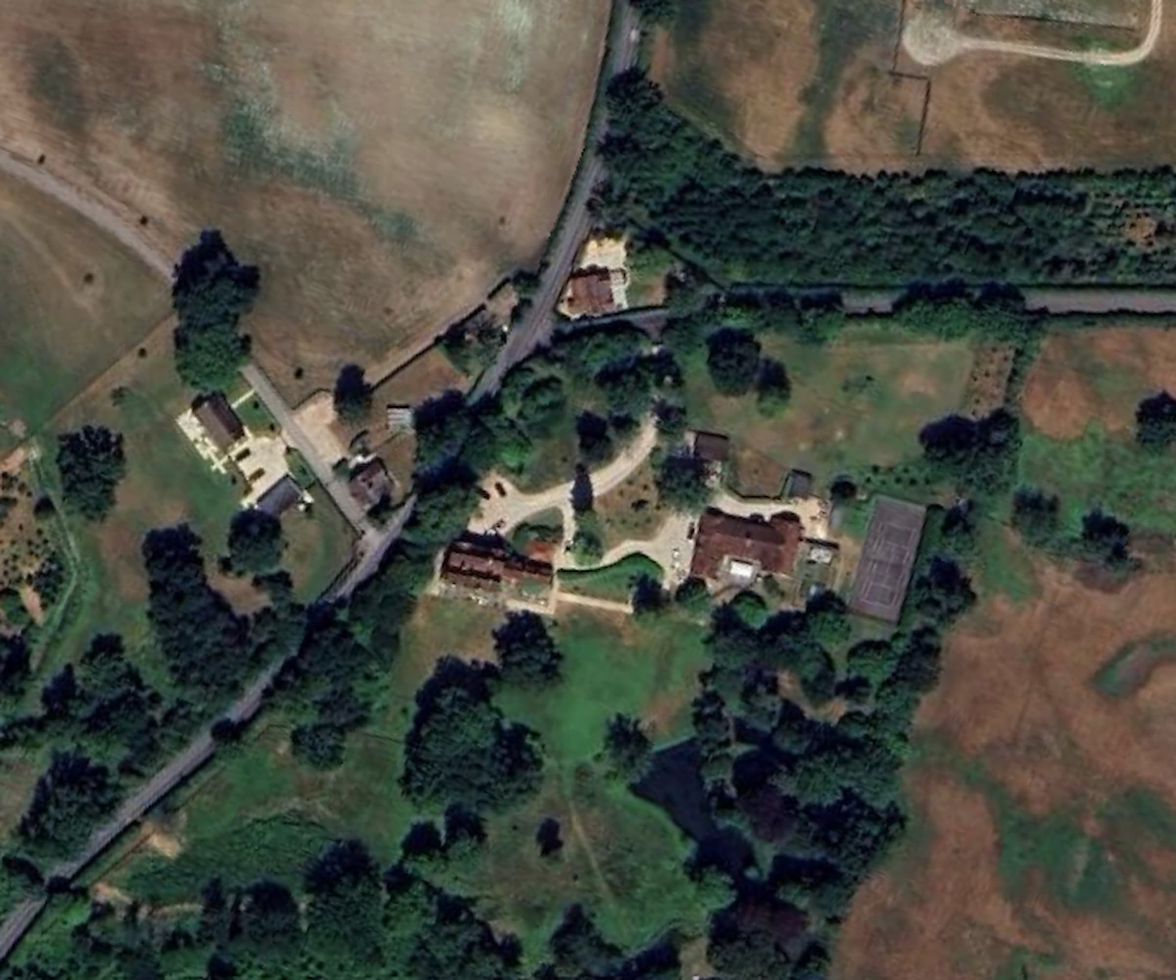An overhead shot of an estate