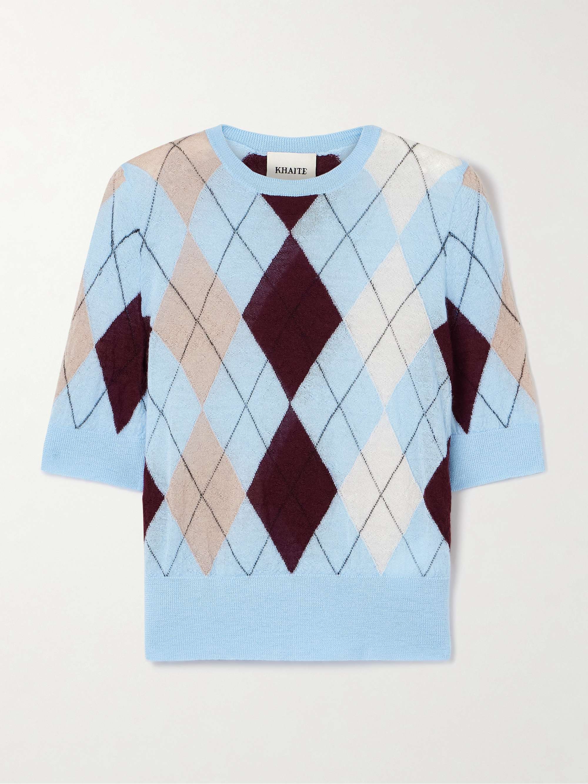 Anders Argyle Cashmere and Mohair-Blend Sweater