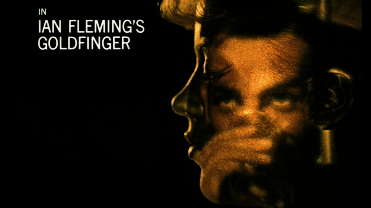 Sean Connery's face projected onto a woman's face in Goldfinger.