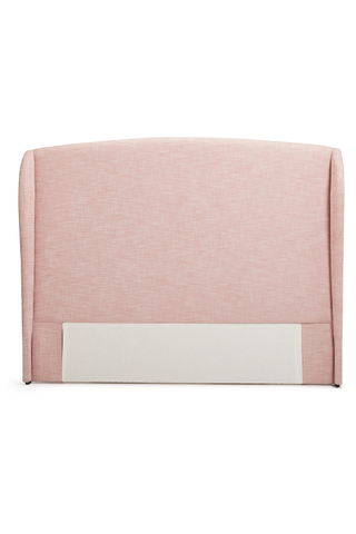 rivas headboard in rose, cotton, from £350, Soho Home