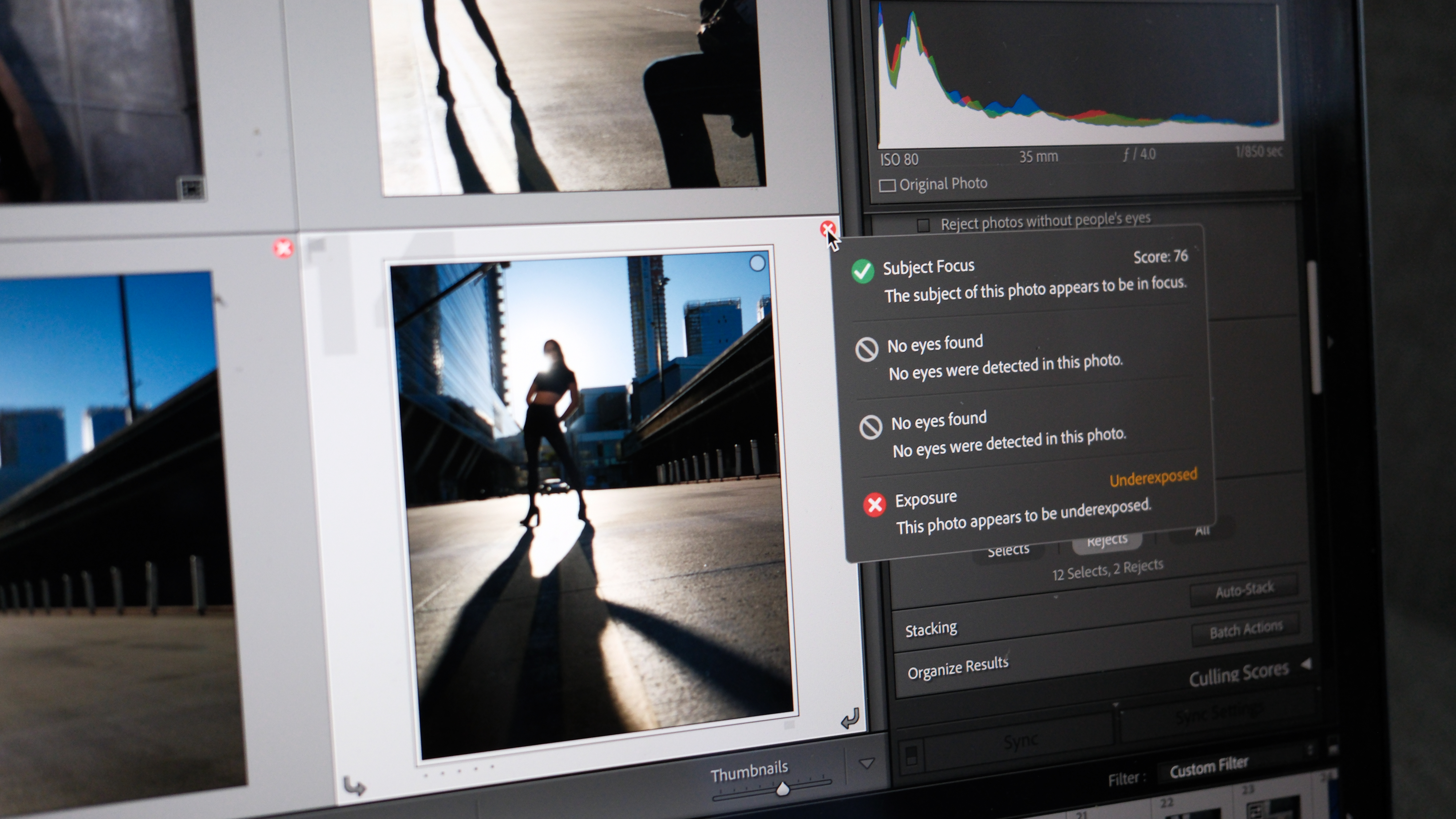 A photo of the new Lightroom on the screen of a laptop