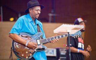 John Primer performs at the Chicago Blues Festival at Millennium Park in Chicago, Illinois on June 9, 2017