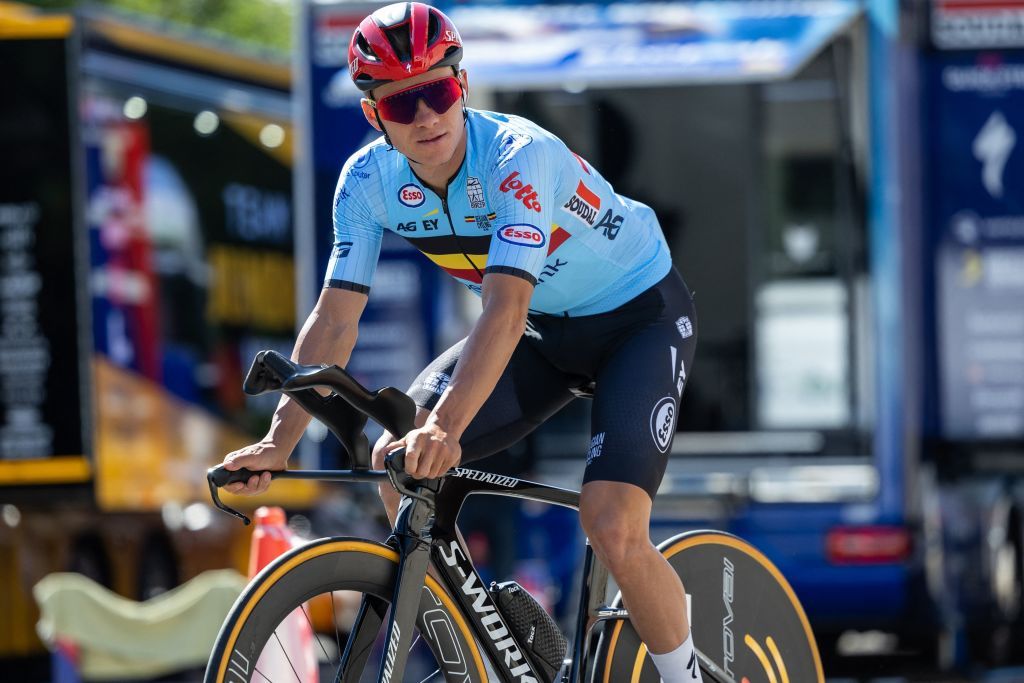 Remco Evenepoel in training for Friday&#039;s Worlds time trial