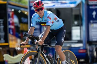 Remco Evenepoel in training for Friday's Worlds time trial