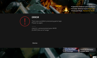 Titanfall 2 error message