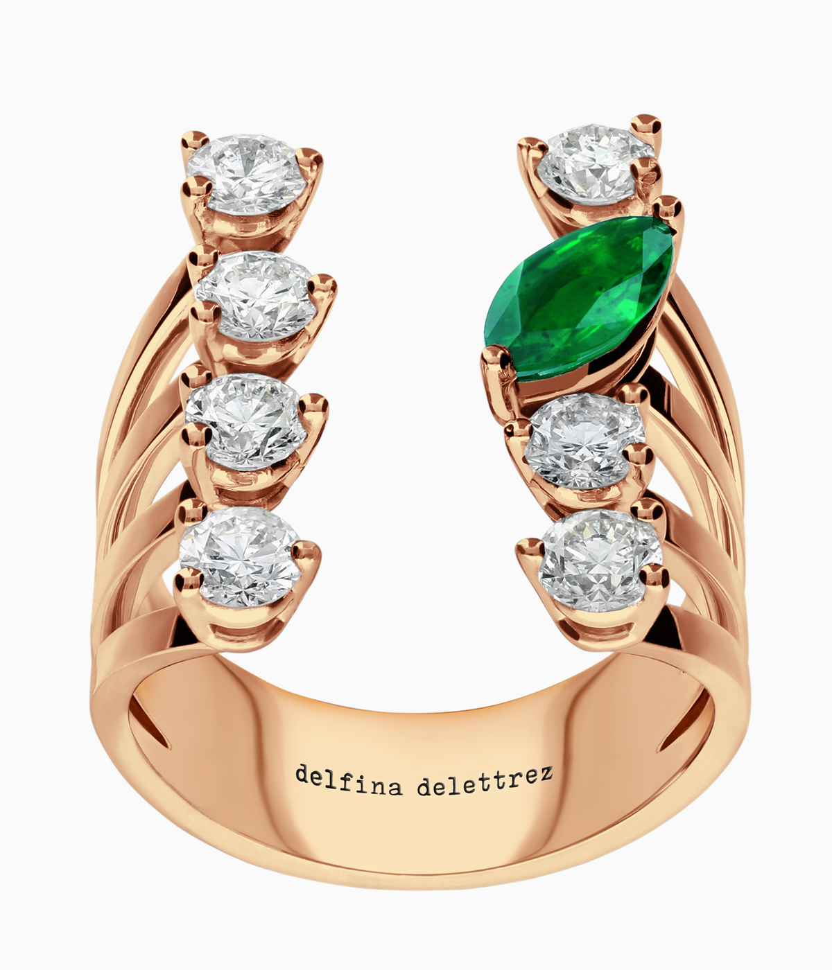 Diamond engagement ring in rose gold