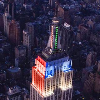 The Empire State Building's outside lighting uses LEDs to be more energy efficient.