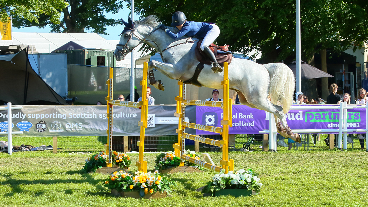 Young showjumper Millie Lawson and Calatis, pictured, winning the the Wright, Johnston &amp;amp; Mackenzie RHS Young Masters Championship at the Royal Highland Show.