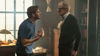 Laz and Dr. L argue in the office