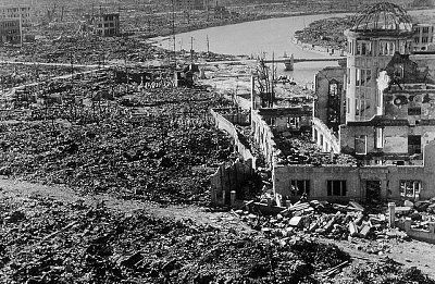 A view of Hiroshima after "Little Boy" was dropped.