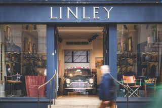 Mini Remastered by David Brown Automotive inside Linley store