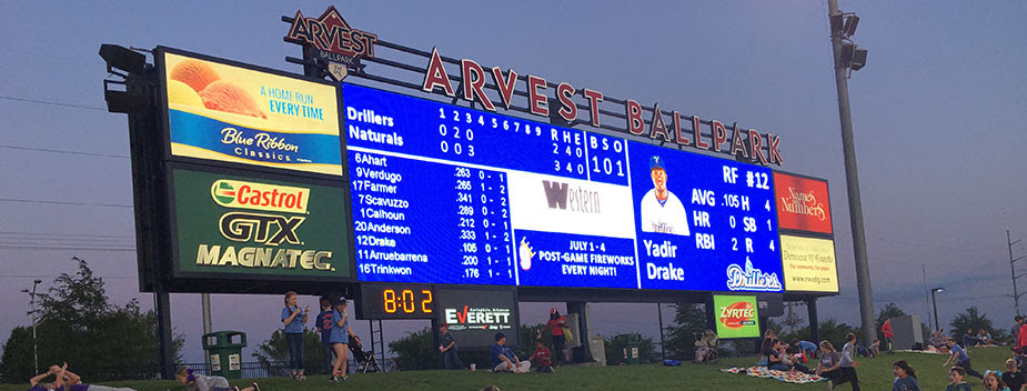 Northwest Arkansas Naturals Opened 2016 With New Daktronics LED Display