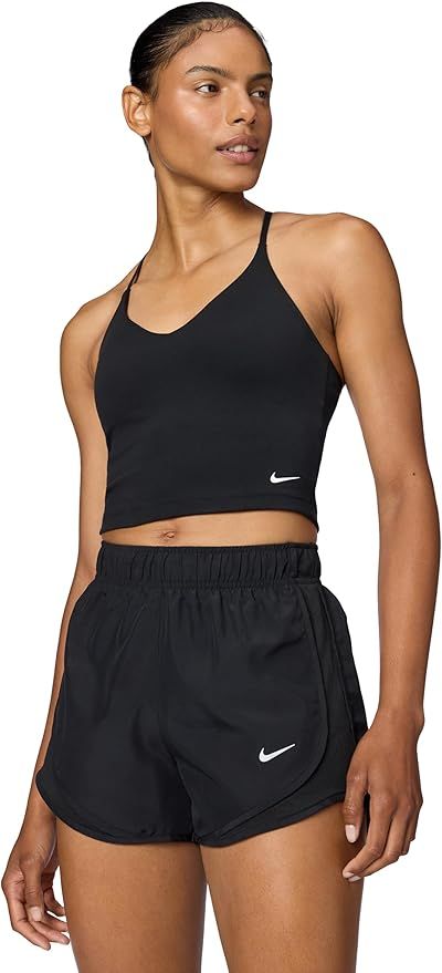 Nike, Nike Women's Indy Light Support Padded Sports Bra Tank, Black/white, Small