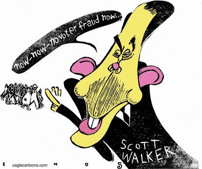 Political Cartoon U.S. Walker Voters