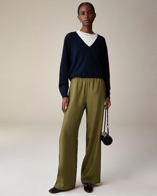 Stratus Pant in Textured Satin