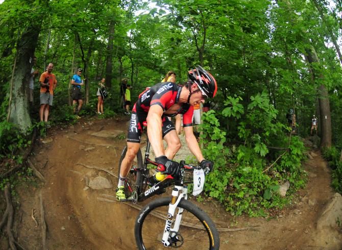 Stephen Ettinger (BMC Mountain Bike Racing Team) seemed to own third place for three laps
