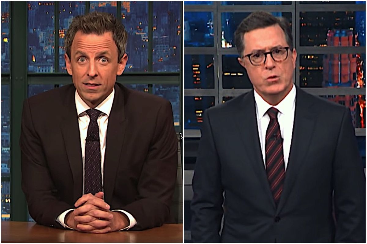 Stephen Colbert and Seth Meyers check Fox News' hand in the migrant ...