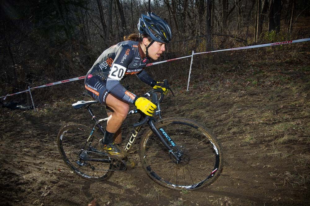 Crystal Anthony (Boulder Cycle Sport) makes her way up the backside of Mt. Krumpit