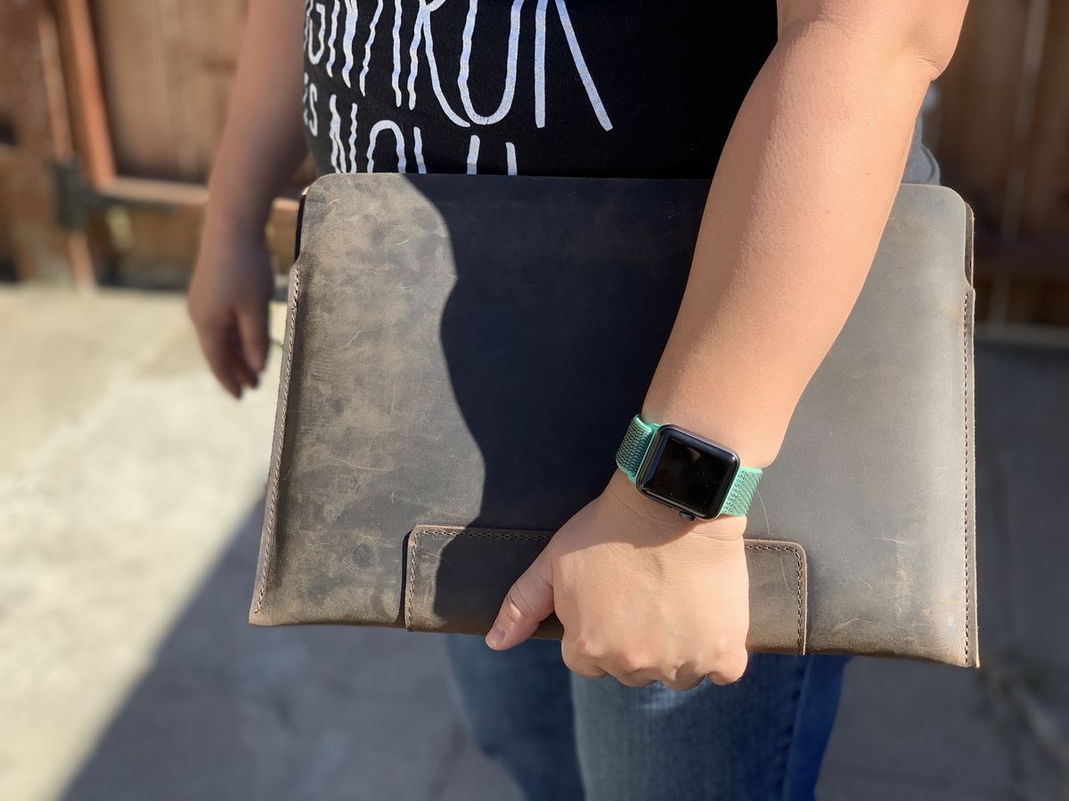 Waterfield Designs VERO Sleeve held in arm side view