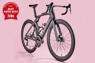 Trek Madone with the 2023 Race Bike of the Year 'Best Aero Bike' award roundel