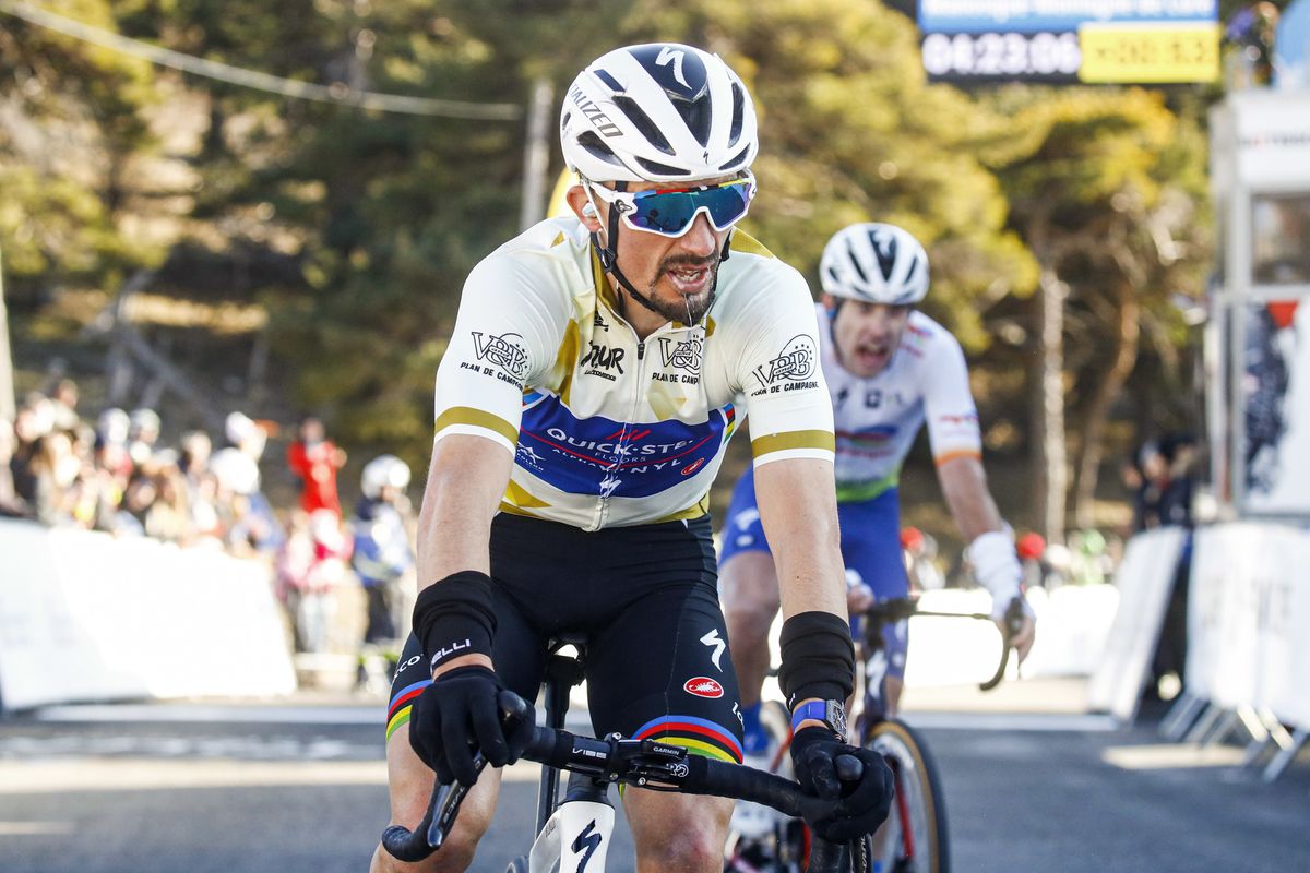 Tour de la Provence 2022 7th Edition 3rd stage Manosque Montagne de Lure 1661 km 13022022 Julian Alaphilippe FRA QuickStep Alpha Vinyl Team photo Roberto BettiniSprintCyclingAgency2022