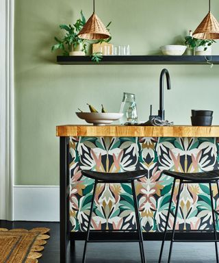 DIY Kitchen idea under £50 Wallpaper a kitchen island