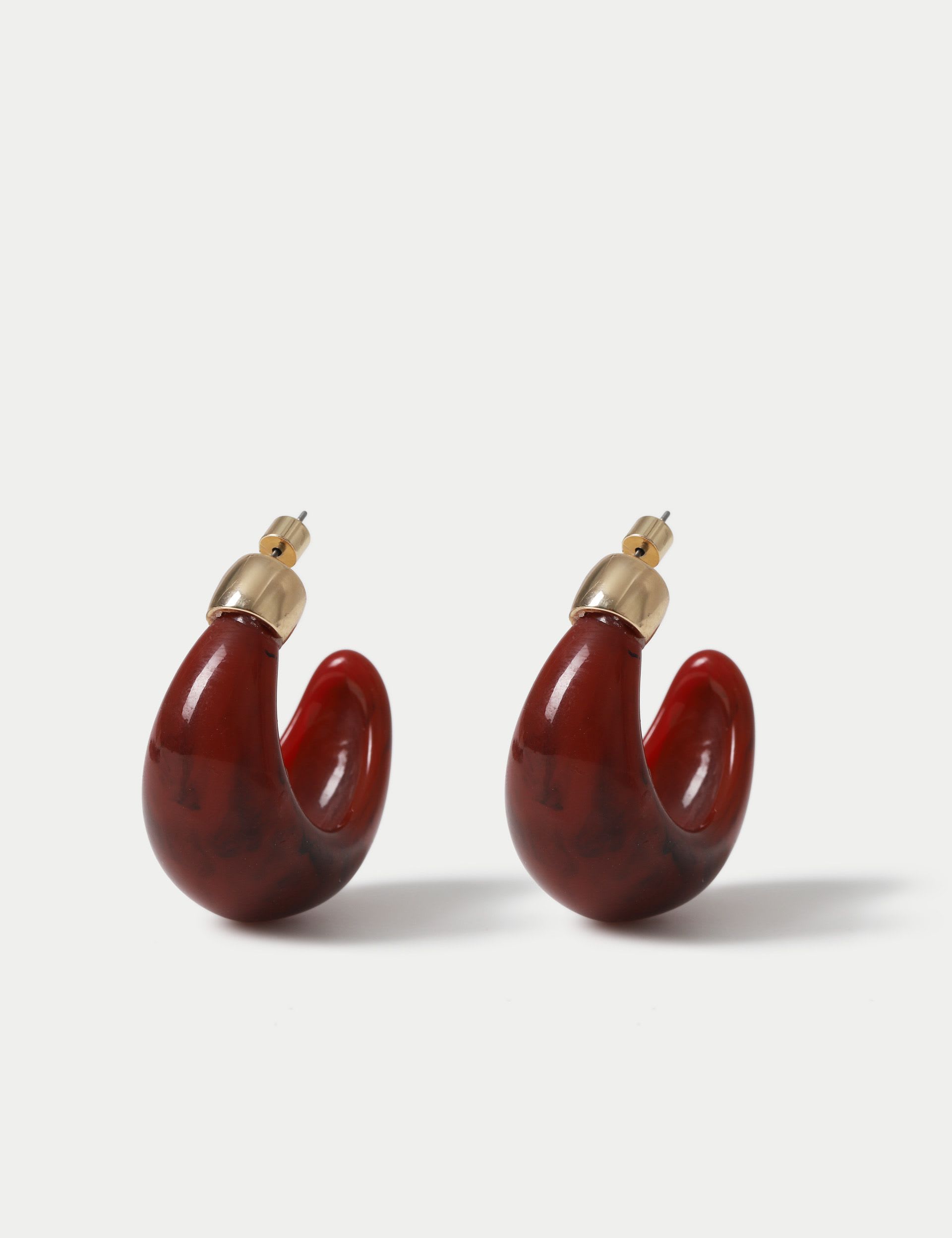 Chunky Resin Hoop Earrings