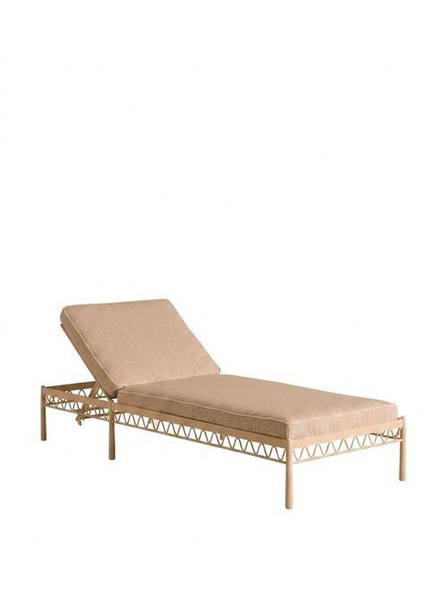 Alvaro Outdoor Sunlounger in Abstract Stripe