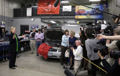 Hillary Clinton begins her campaign in Iowa.