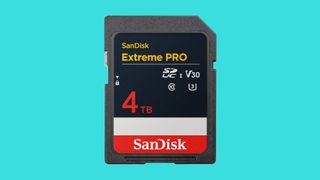 Promotional image of Western Digital's SanDisk 4TB Extreme PRO SD card