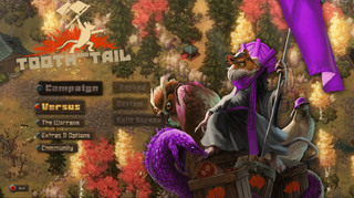 Tooth and Tail's Archimedes character with his new purple color scheme.