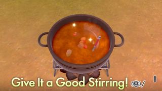 Pokemon Sword and Shield stirring the curry pot