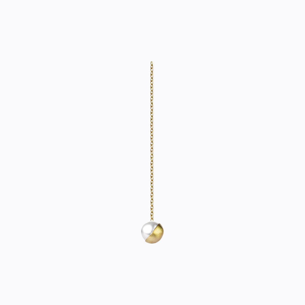 Half Pearl Chain Earring 135&amp;deg;