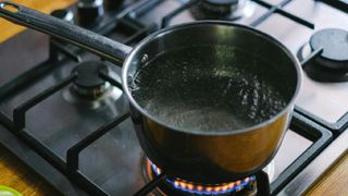 Water in saucepan