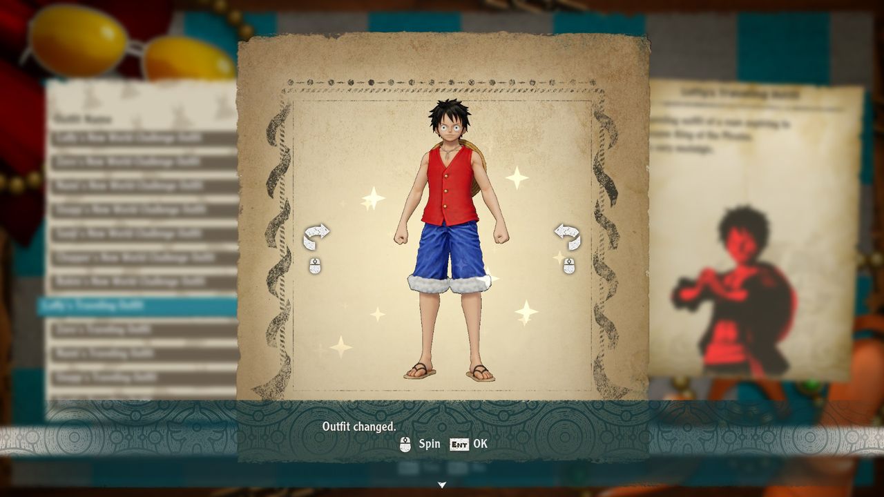 One Piece Odyssey outfits - Luffy