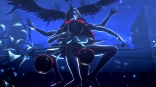 In-game screenshot of a 'human' monster in Metaphor: ReFantazio