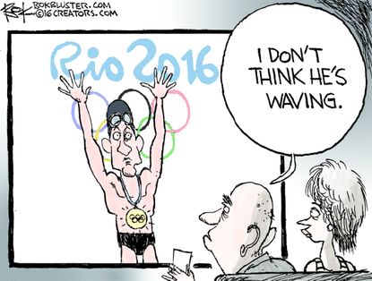 Editorial&amp;amp;nbsp;cartoon World Olympic competitor