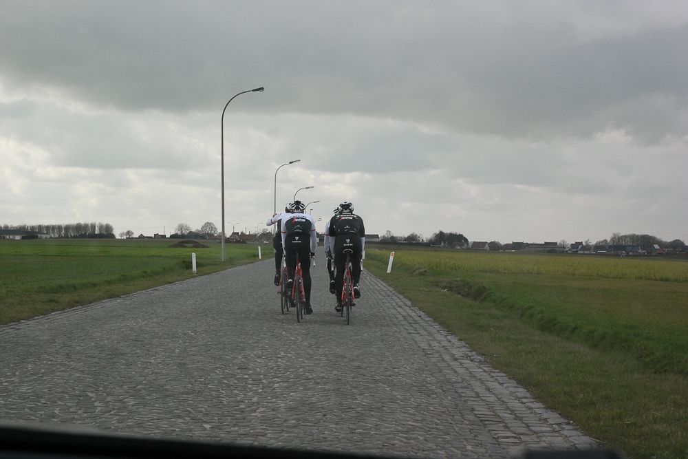 Cobbles are on offer when Trek-Segafredo riders train for the opening weekend of the spring Classics.