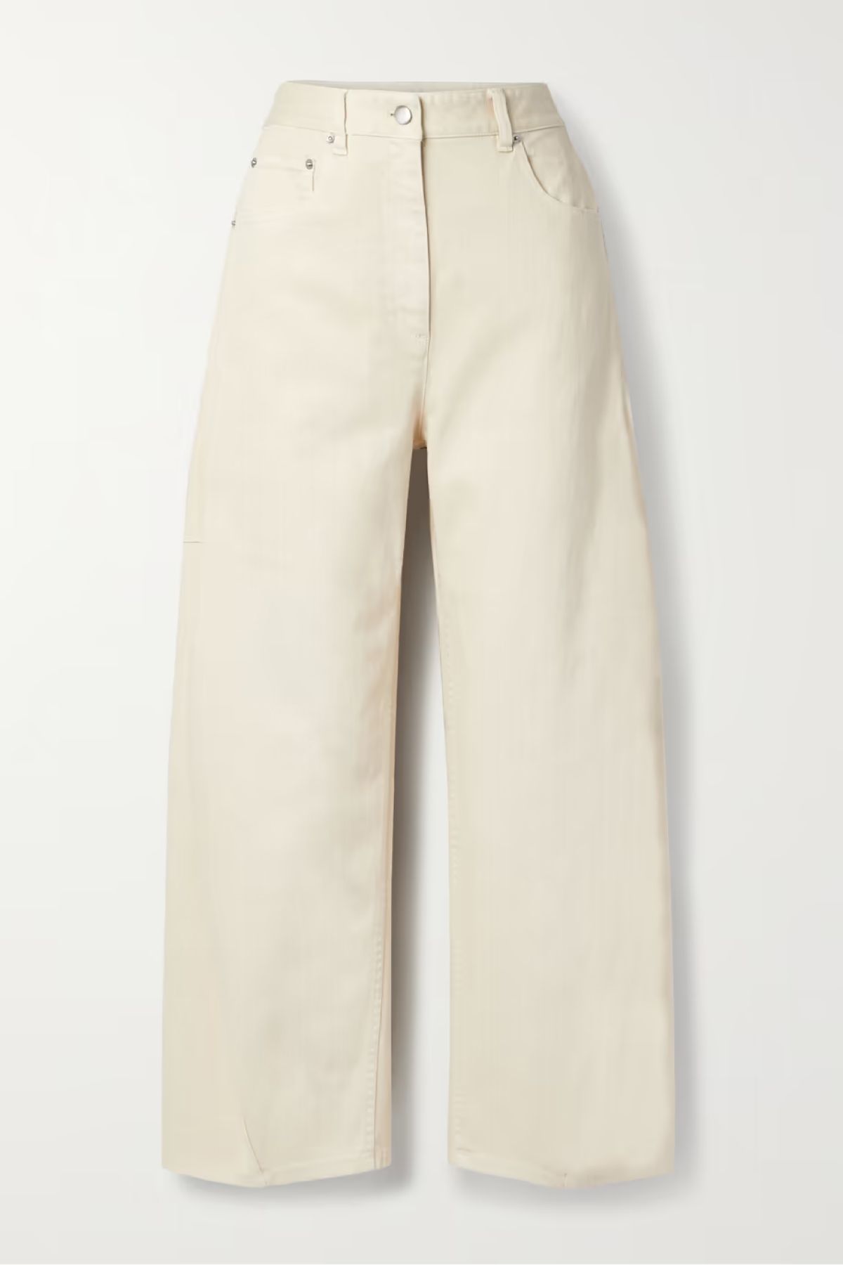 Tibi Sid Paneled High-Rise Tapered Jeans