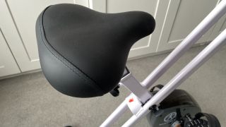 Detail of Marcy Foldable Exercise Bike seat