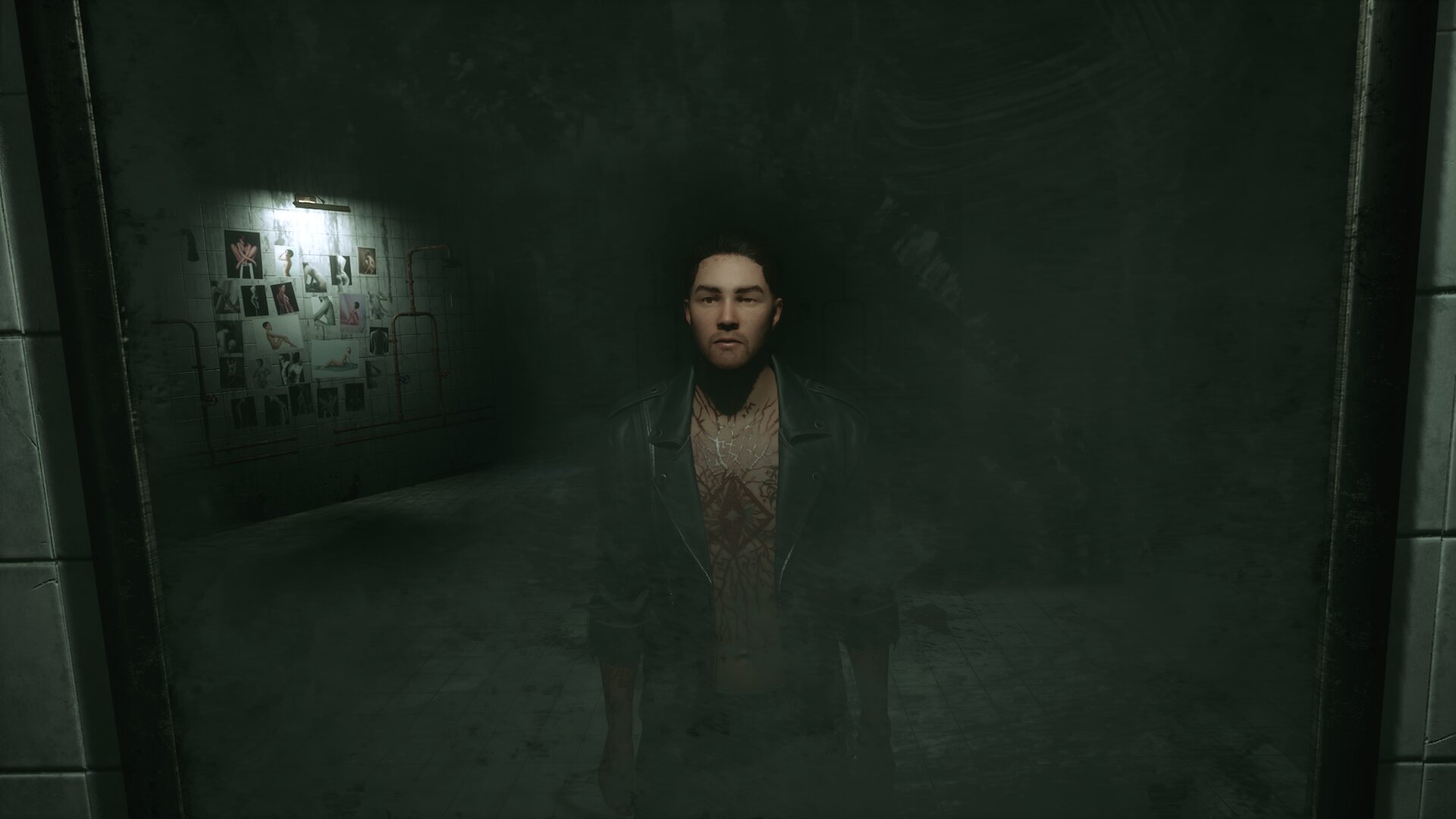 Hellraiser Revival screenshot of Aiden looking in a mirror