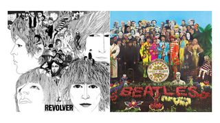 The Beatles Revolver and Sgt Pepper album artwork