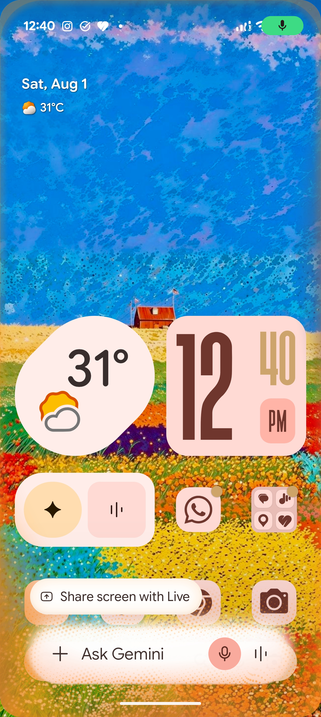 Refreshed Gemini overlay with blurred background